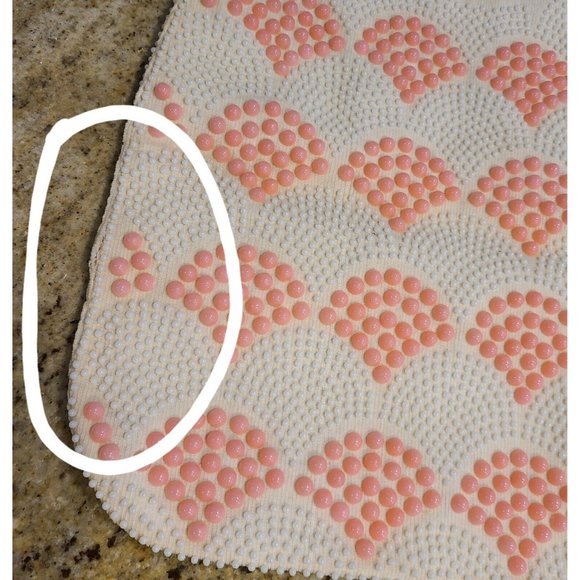 Vintage Dweck Purse Scallop Retro Beaded Pink Round Handles Lucite? - Picture 6 of 13